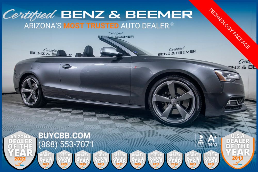 Daytona Gray Pearl Effect/Black Roof 2015 Audi S5 3.0T quattro Premium Plus Cabriolet AWD Convertible All-Wheel Drive 7-Speed Automatic