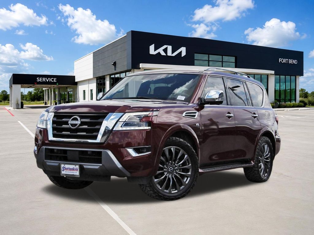 2021 Nissan Armada Platinum Red at Parkway Family Mazda
