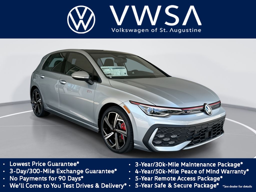 Alpine Silver Metallic 2026 Volkswagen Golf GTI Hatchback Front-Wheel Drive 7-Speed Dual Clutch