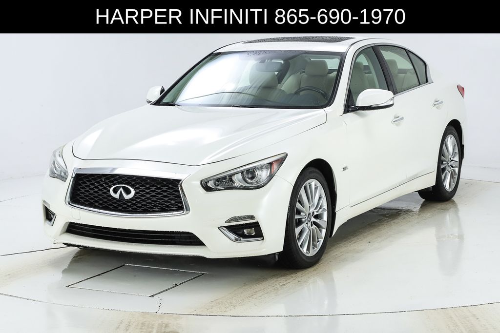 Majestic White 2018 INFINITI Q50 3.0t Luxe AWD Sedan All-Wheel Drive 7-Speed Automatic