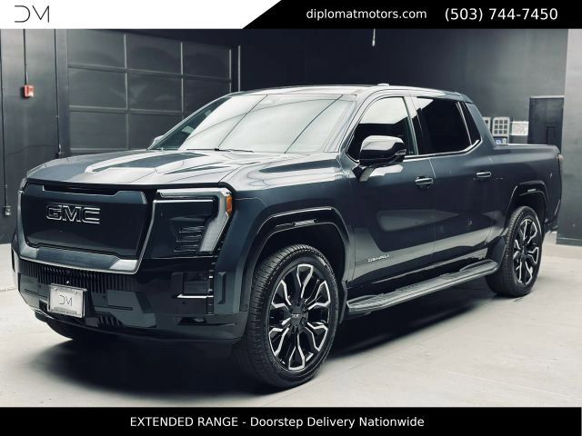 Deep Ocean Metallic 2025 GMC Sierra EV Denali Crew Cab (Extended Range) e4WD Pickup Truck All-Wheel Drive 1-Speed Automatic