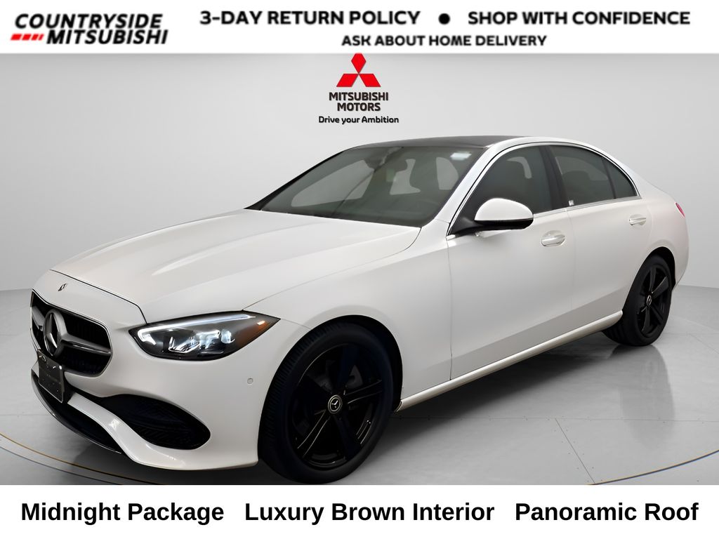 Polar White 2025 Mercedes-Benz C-Class Sedan All-Wheel Drive 9-Speed Automatic