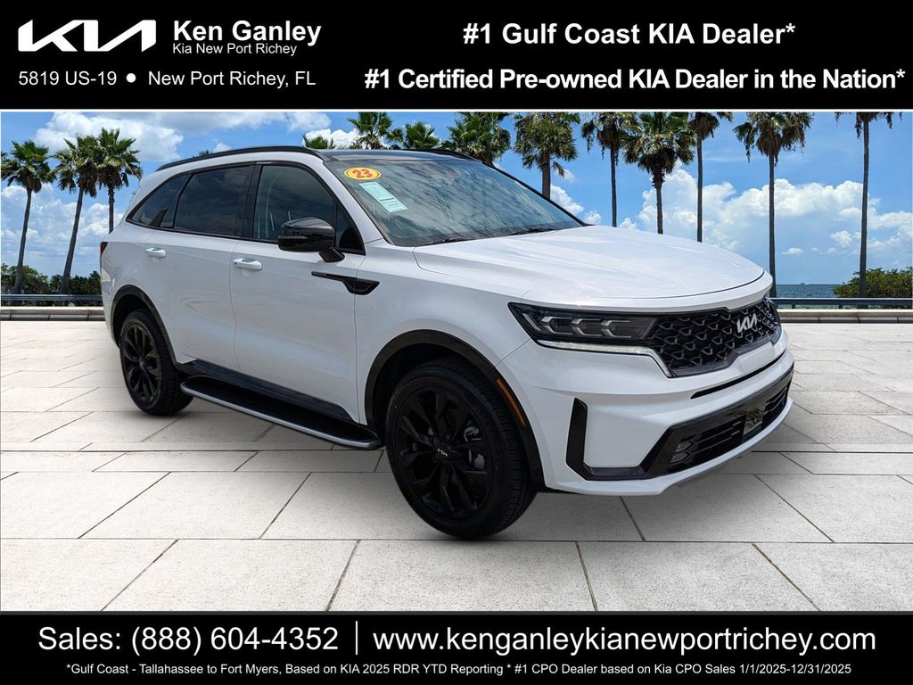 Glacial White Pearl 2023 Kia Sorento SUV / Crossover All-Wheel Drive 8-Speed Dual Clutch