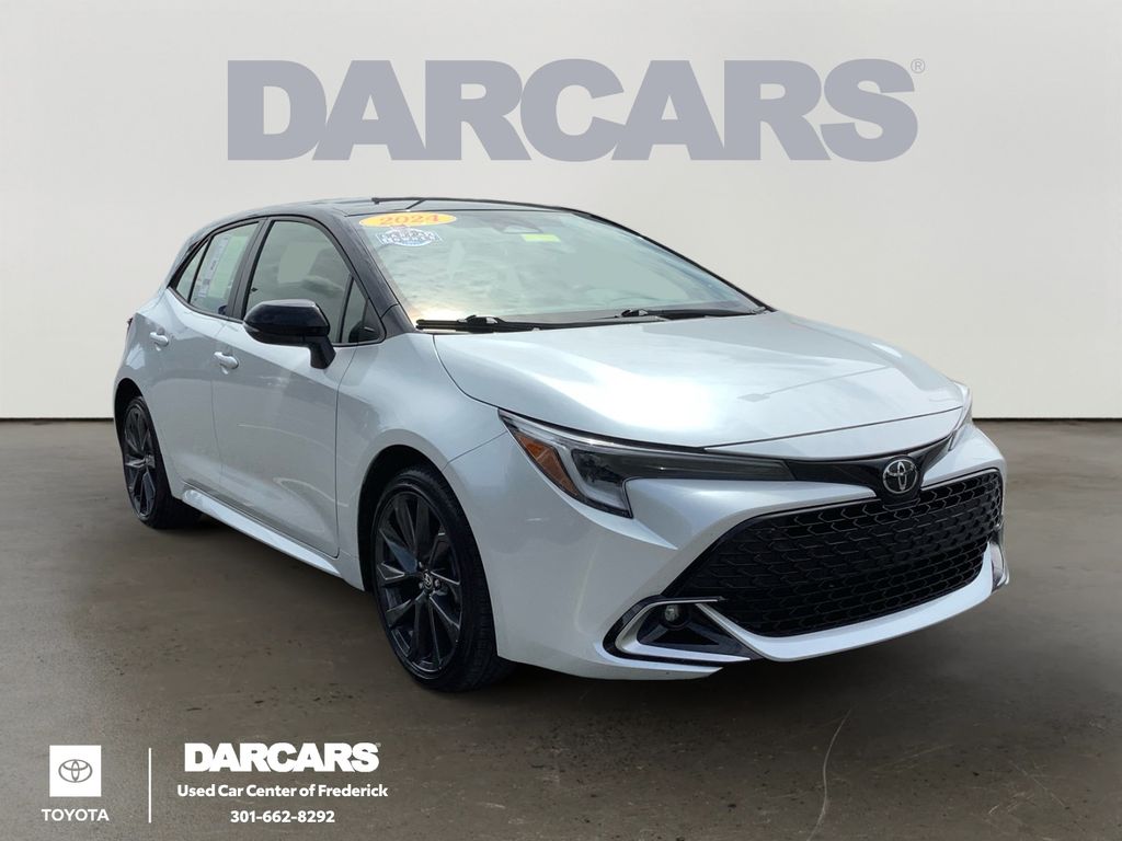 Wind Chill Pearl/Midnight Black Metallic 2024 Toyota Corolla Hatchback Hatchback Front-Wheel Drive Continuously Variable Transmission