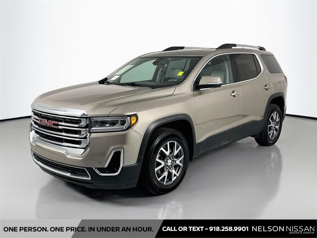 Light Stone Metallic 2023 GMC Acadia SUV / Crossover Front-Wheel Drive 9-Speed Automatic