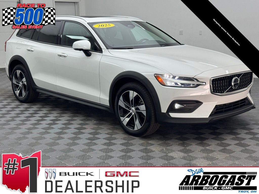 Crystal White Pearl 2025 Volvo V60 Cross Country B5 Plus AWD Wagon All-Wheel Drive Automatic