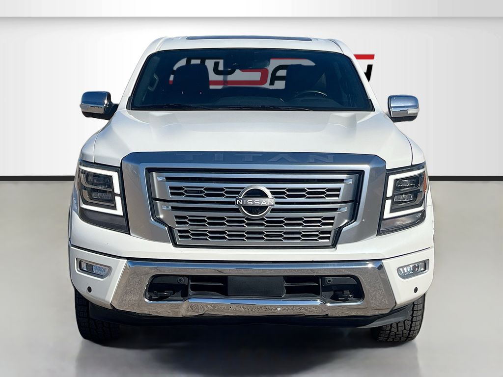 2024 Nissan Titan Platinum Reserve White at Bayshore Chrysler Jeep Dodge Ram
