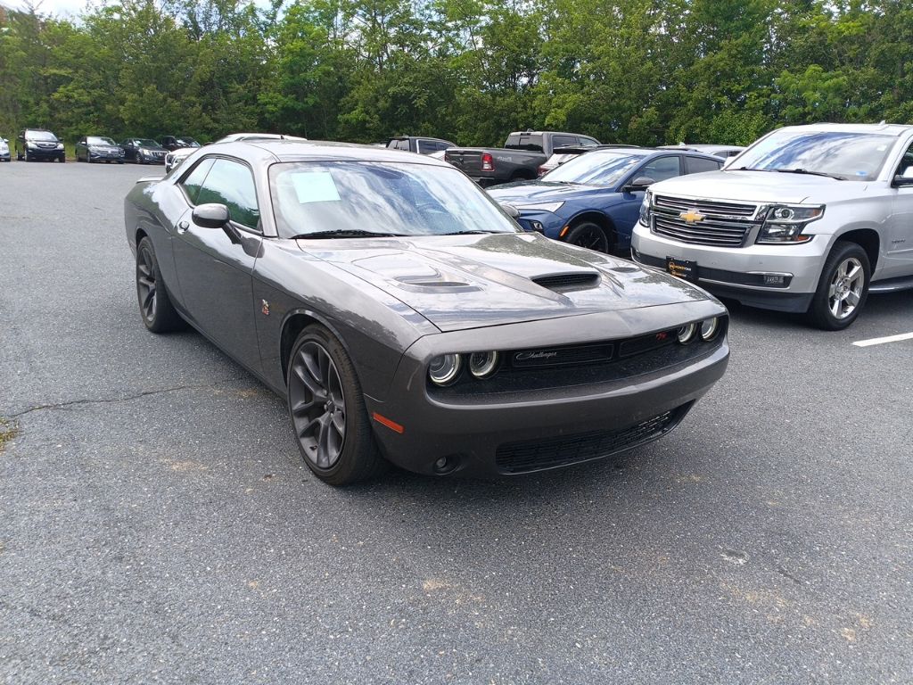 Gray (Granite Crystal Metallic Clearcoat) 2023 Dodge Challenger R/T Scat Pack RWD Coupe Rear-Wheel Drive 6-Speed Manual