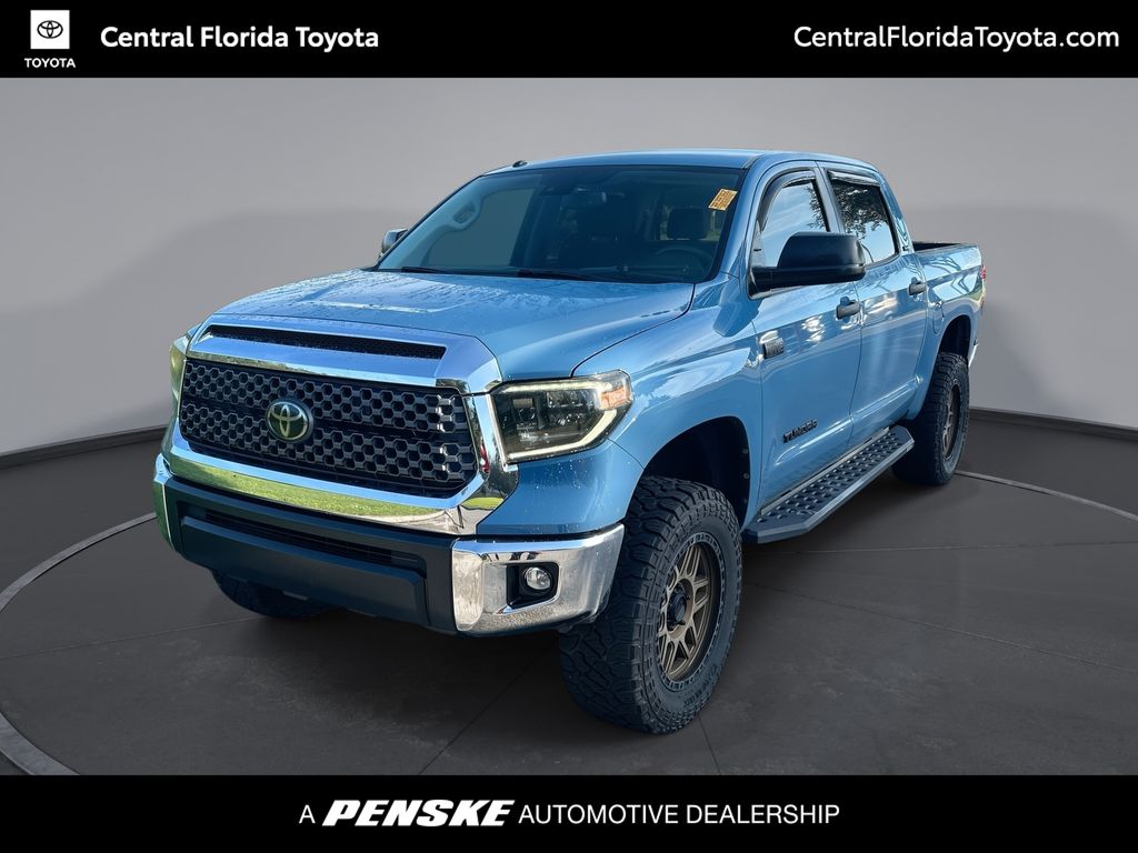 Blue 2019 Toyota Tundra Pickup Truck Four-Wheel Drive 6-Speed Automatic