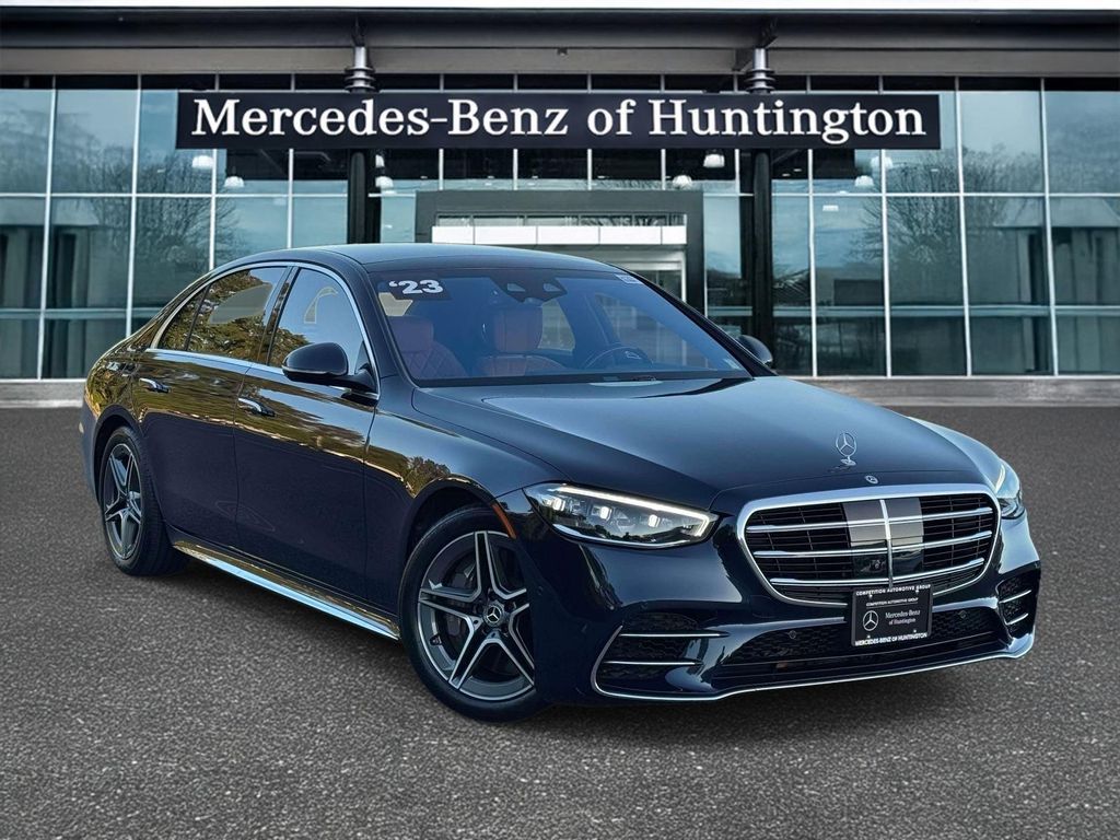 Nautical Blue Metallic 2023 Mercedes-Benz S-Class Sedan All-Wheel Drive 9-Speed Automatic