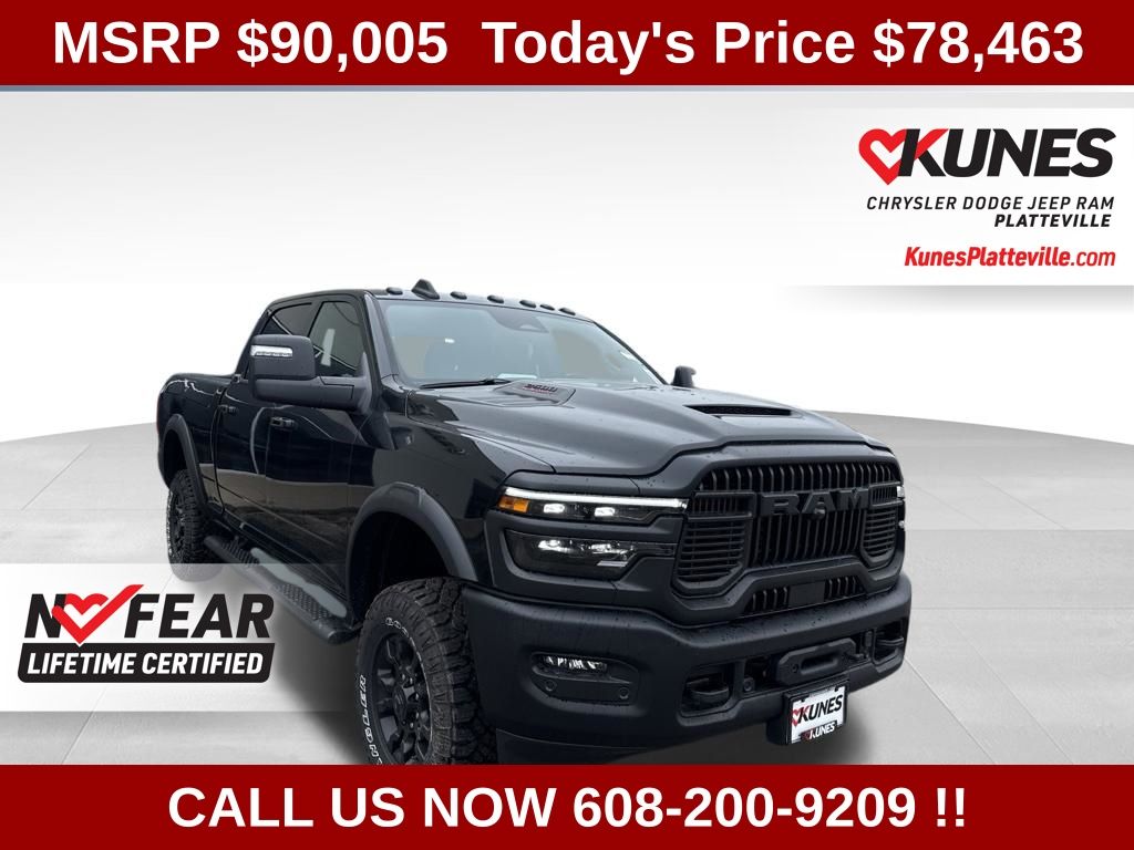 Diamond Black Crystal Pearlcoat 2026 RAM 2500 Pickup Truck Four-Wheel Drive 8-Speed Automatic