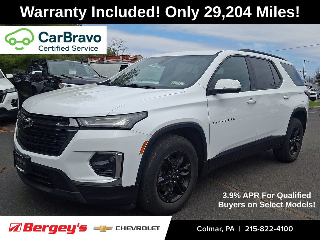 Summit White 2023 Chevrolet Traverse LT Cloth AWD SUV / Crossover Four-Wheel Drive 9-Speed Automatic
