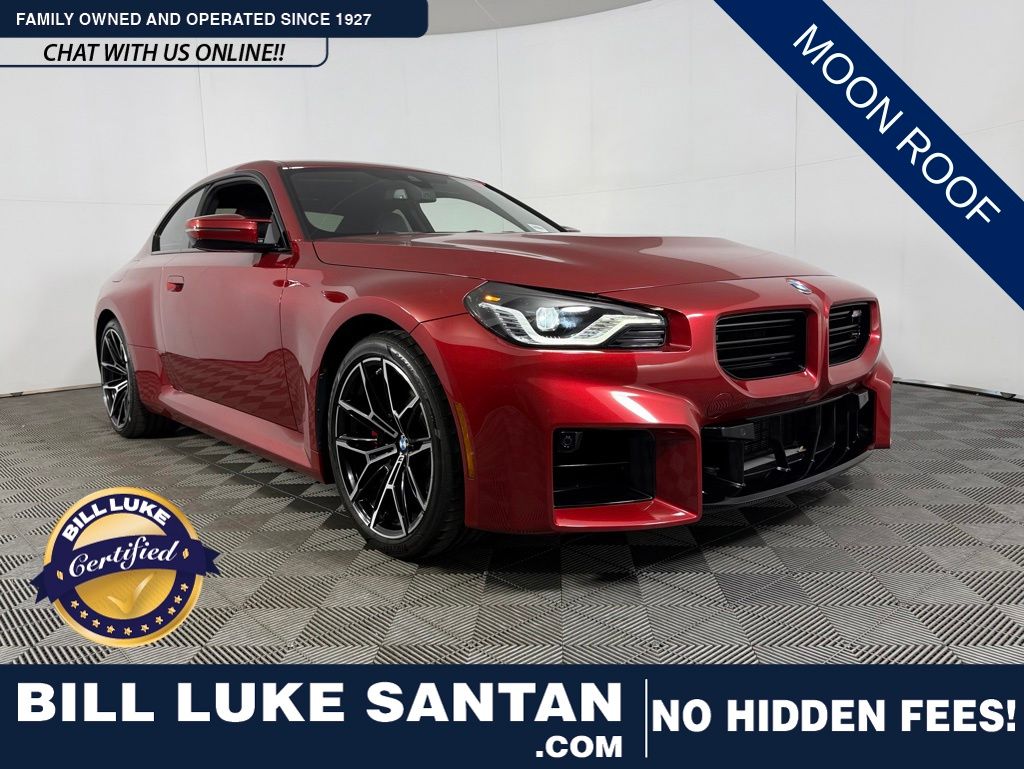Red Metallic 2025 BMW M2 RWD Coupe Rear-Wheel Drive 6-Speed Manual
