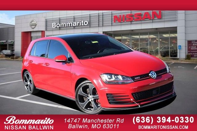 Tornado Red 2017 Volkswagen Golf GTI 2.0T Autobahn 4-Door FWD Hatchback Front-Wheel Drive 6-Speed Dual Clutch
