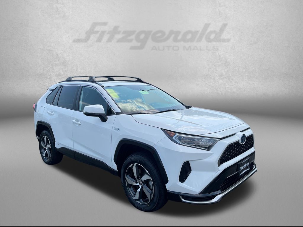 Super White 2021 Toyota RAV4 Prime SUV / Crossover All-Wheel Drive Continuously Variable Transmission