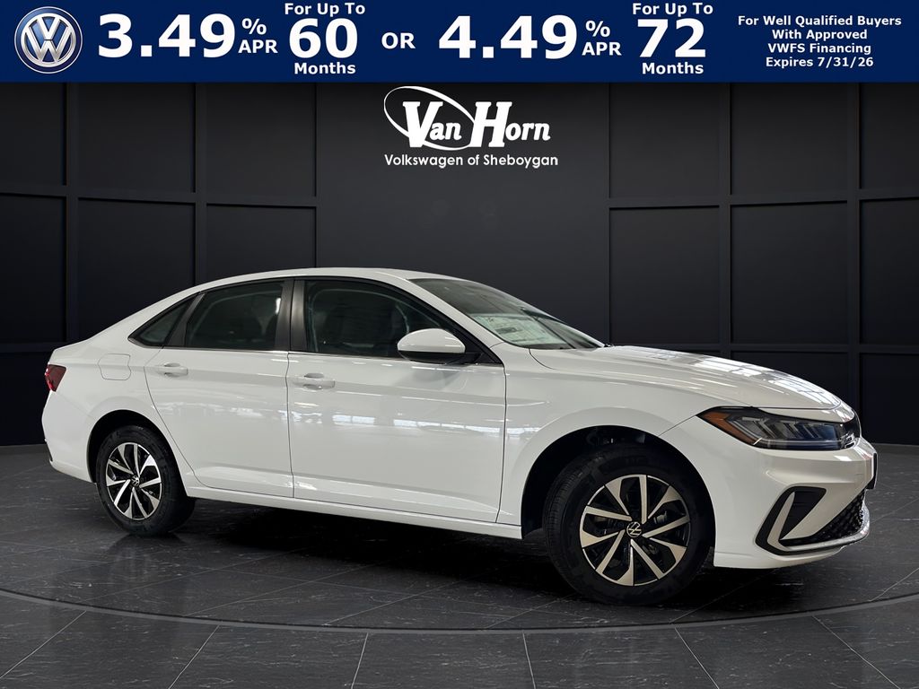 Pure White 2026 Volkswagen Jetta Sedan Front-Wheel Drive 8-Speed Automatic