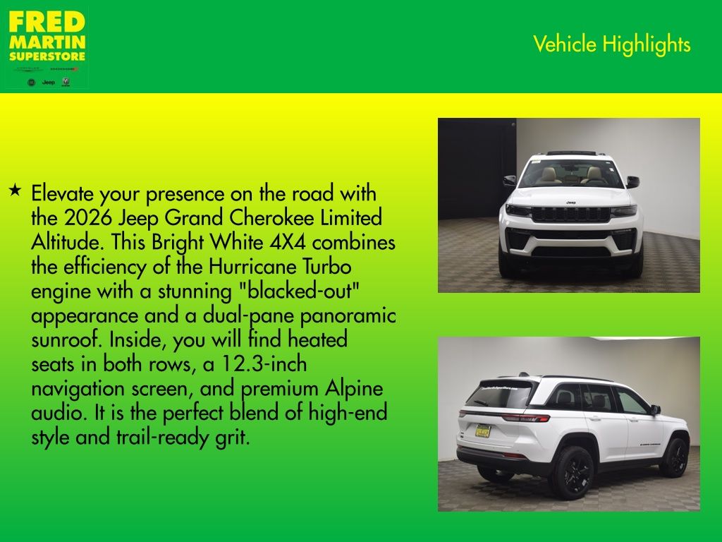 new 2026 Jeep Grand Cherokee car, priced at $48,485