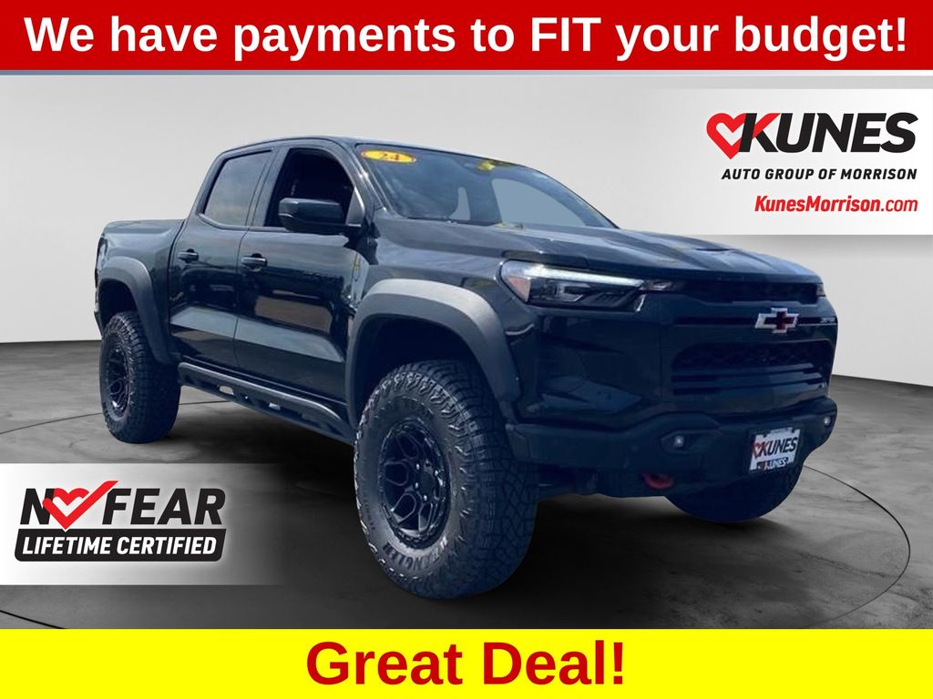 Black 2024 Chevrolet Colorado Pickup Truck Four-Wheel Drive 8-Speed Automatic