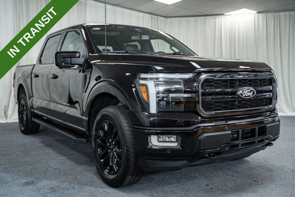 Black 2024 Ford F-150 Lariat SuperCrew 4WD Pickup Truck Four-Wheel Drive Automatic