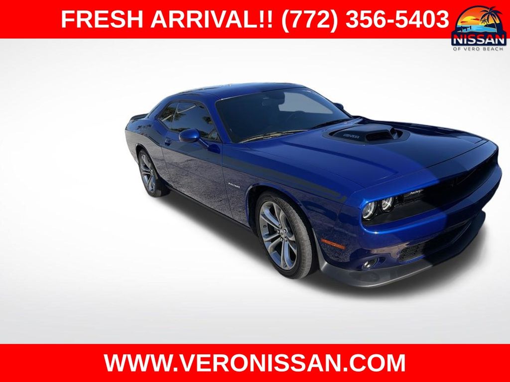 Indigo Blue 2022 Dodge Challenger Coupe Rear-Wheel Drive 8-Speed Automatic