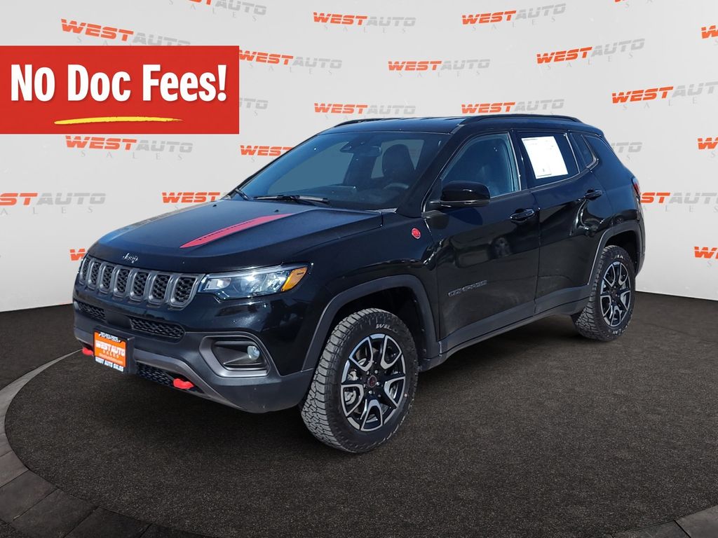 Diamond Black Crystal Pearlcoat 2025 Jeep Compass SUV / Crossover Four-Wheel Drive 8-Speed Automatic