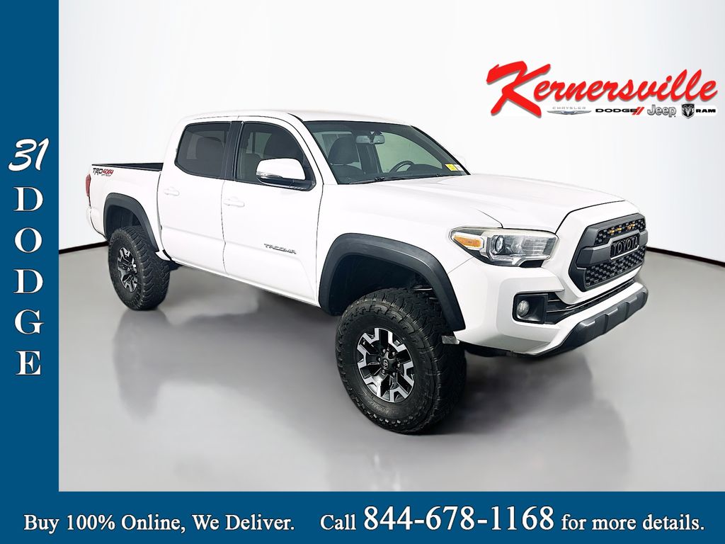 Super White 2017 Toyota Tacoma TRD Off Road V6 Double Cab 4WD Pickup Truck Four-Wheel Drive 6-Speed Manual
