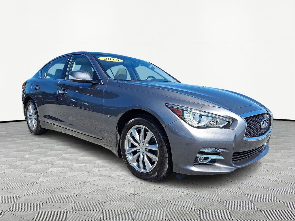 Gray (Graphite Shadow) 2015 INFINITI Q50 Sedan All-Wheel Drive 7-Speed Automatic