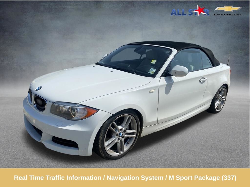 Alpine White 2013 BMW 1 Series Convertible Rear-Wheel Drive 7-Speed Automatic
