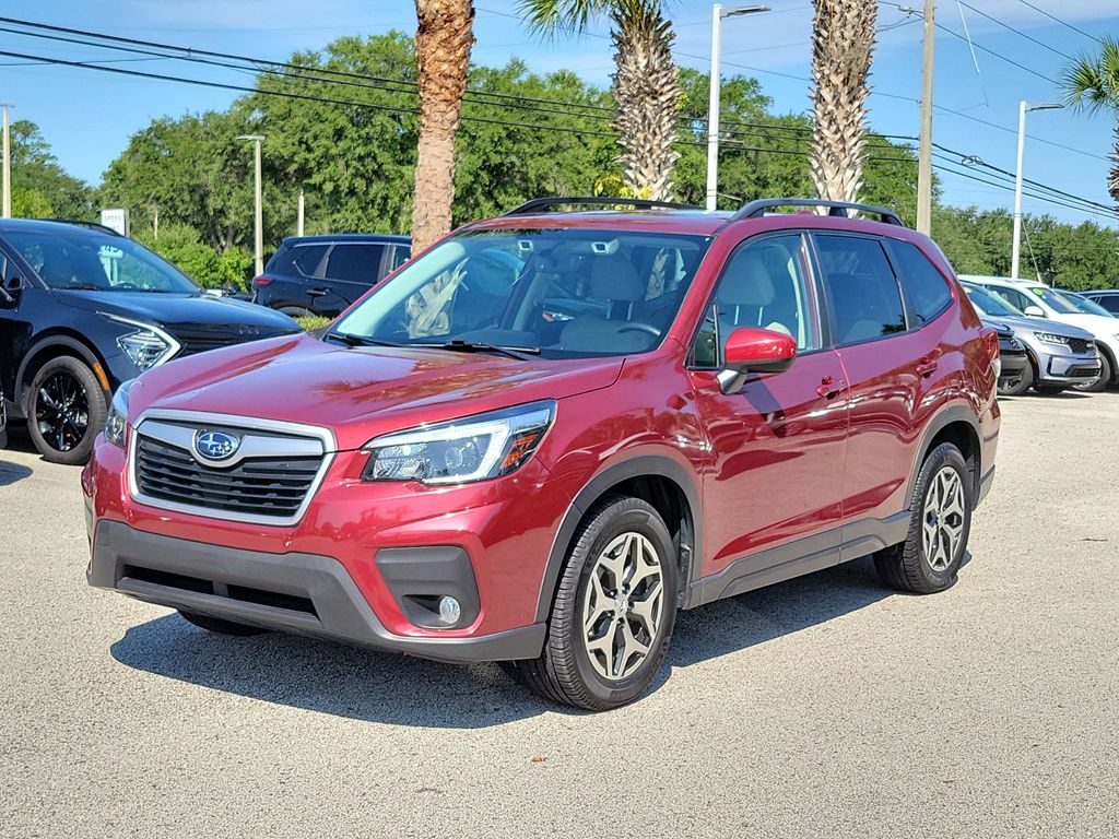 Crimson Red Pearl 2021 Subaru Forester SUV / Crossover All-Wheel Drive Continuously Variable Transmission
