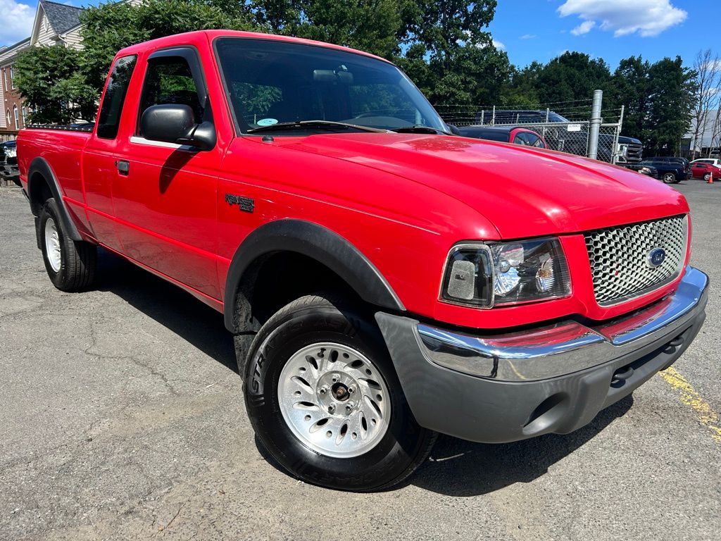 Bright Red Clearcoat 2001 Ford Ranger Edge 4 Door Extended Cab 4WD Pickup Truck Four-Wheel Drive 5-Speed Manual Overdrive
