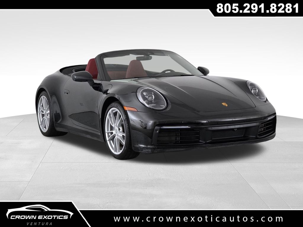 Black 2024 Porsche 911 Convertible Rear-Wheel Drive 8-Speed Automatic