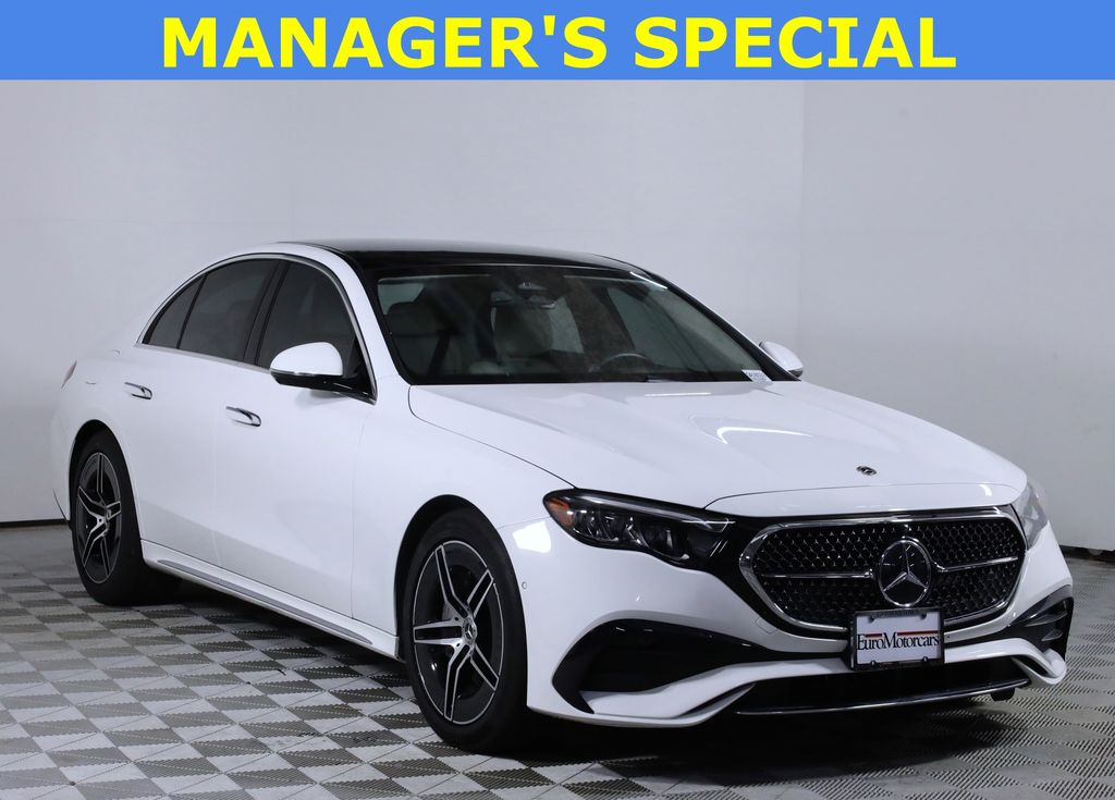 Polar White 2025 Mercedes-Benz E-Class E 450 4MATIC Sedan All-Wheel Drive 9-Speed Automatic