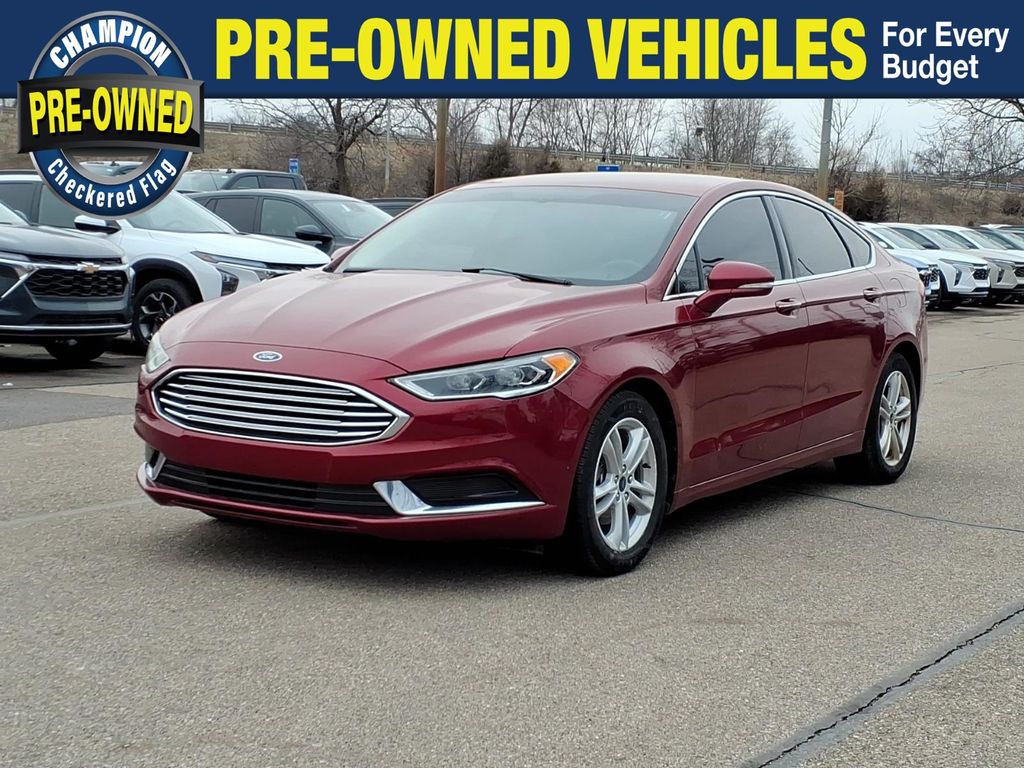 Ruby Red 2018 Ford Fusion SE Sedan Front-Wheel Drive 6-Speed Automatic