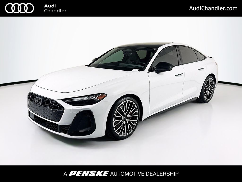 Glacier White 2025 Audi S5 Sedan All-Wheel Drive 7-Speed Automatic