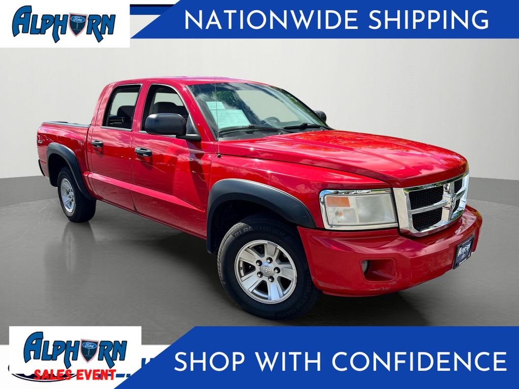 Flame Red Clearcoat 2008 Dodge Dakota Pickup Truck Four-Wheel Drive 4-Speed Automatic