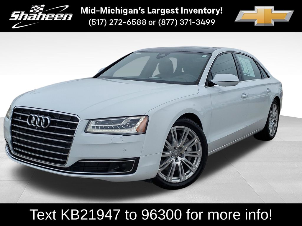 Glacier White 2015 Audi A8 3.0 TDI quattro LWB AWD Sedan All-Wheel Drive 8-Speed Automatic