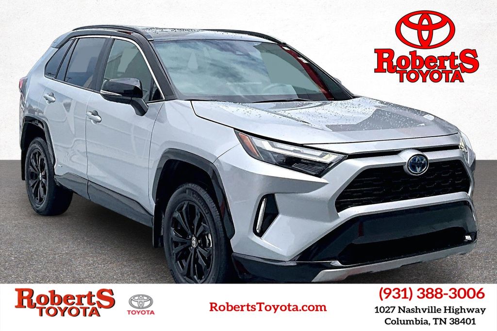 Silver Sky Metallic/Midnight Black Metallic 2024 Toyota RAV4 Hybrid SUV / Crossover All-Wheel Drive Continuously Variable Transmission