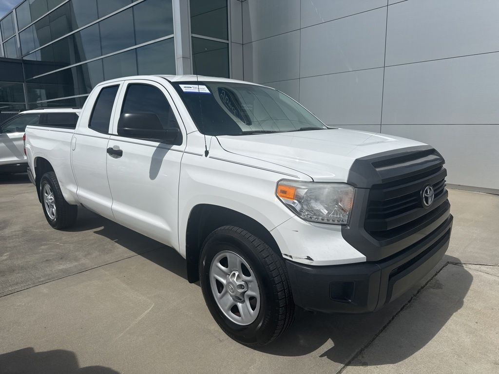 Super White 2017 Toyota Tundra SR Double Cab 4.6L Pickup Truck 4X2 6-Speed Automatic Overdrive