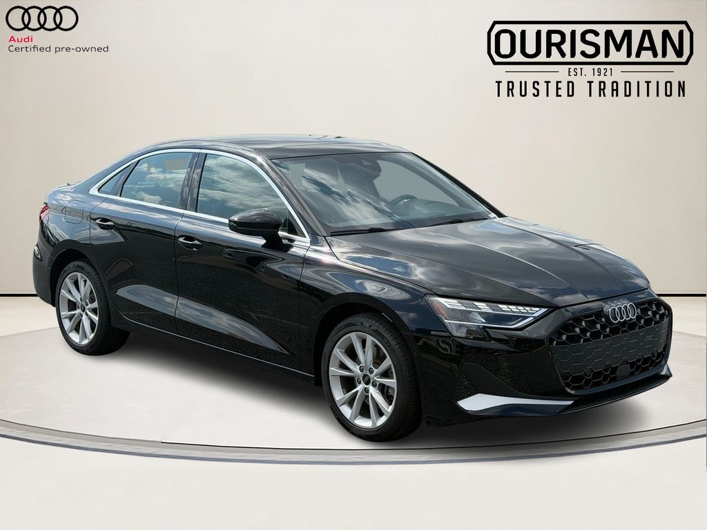 Brilliant Black 2025 Audi A3 Sedan All-Wheel Drive 7-Speed Automatic