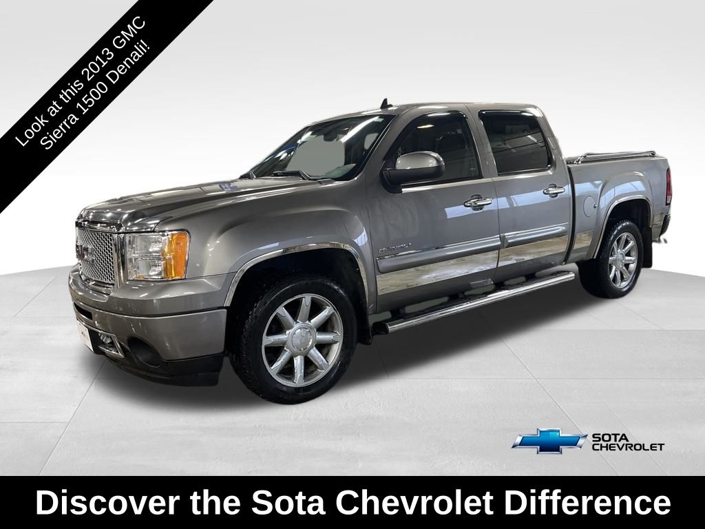 Steel Gray Metallic 2013 GMC Sierra 1500 Denali Crew Cab AWD Pickup Truck All-Wheel Drive 6-Speed Automatic Overdrive