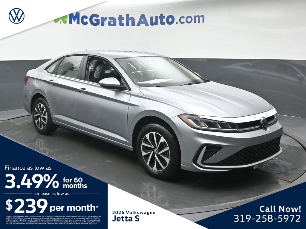 Pyrite Silver Metallic 2026 Volkswagen Jetta S FWD Sedan Front-Wheel Drive 8-Speed Automatic