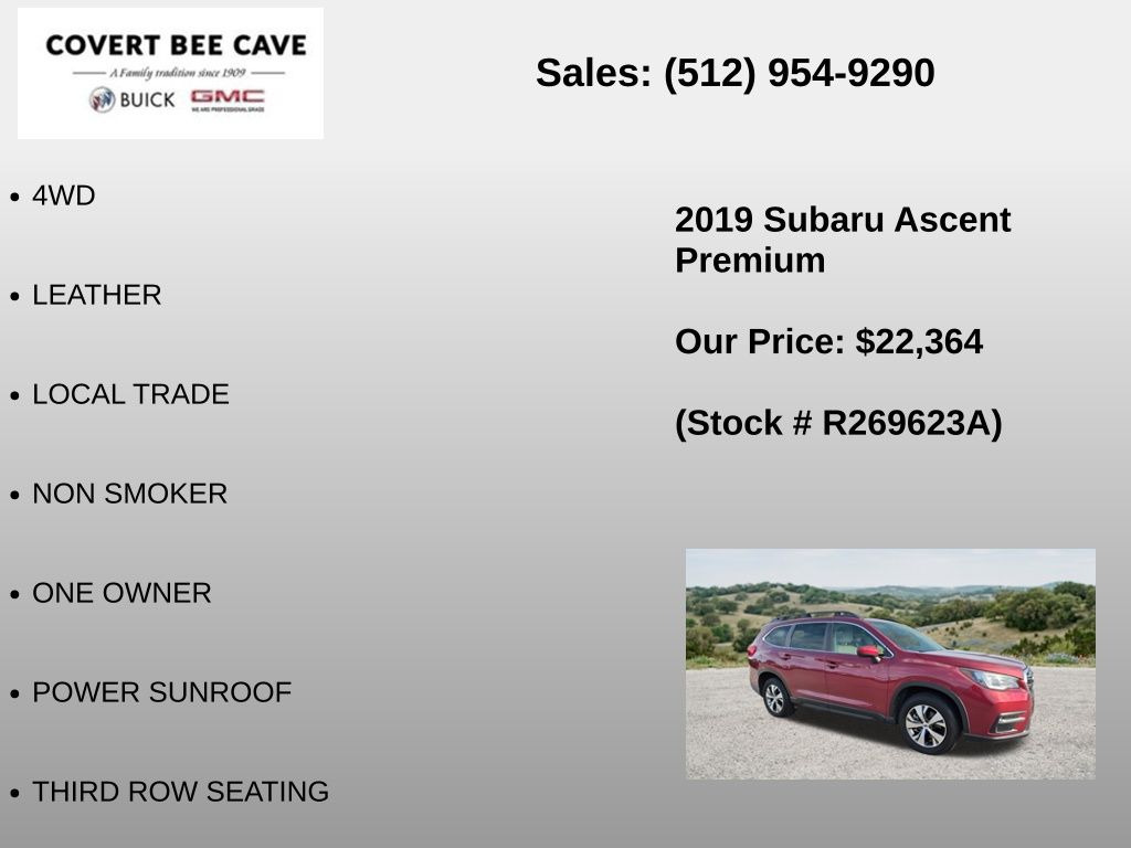 Used Car 2019 Subaru Ascent  Premium For Sale Under $25,000 In Austin, Texas
