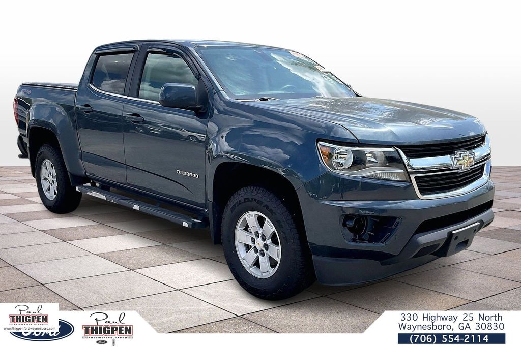 Shadow Gray Metallic 2019 Chevrolet Colorado Work Truck Crew Cab 4WD Pickup Truck Four-Wheel Drive 8-Speed Automatic