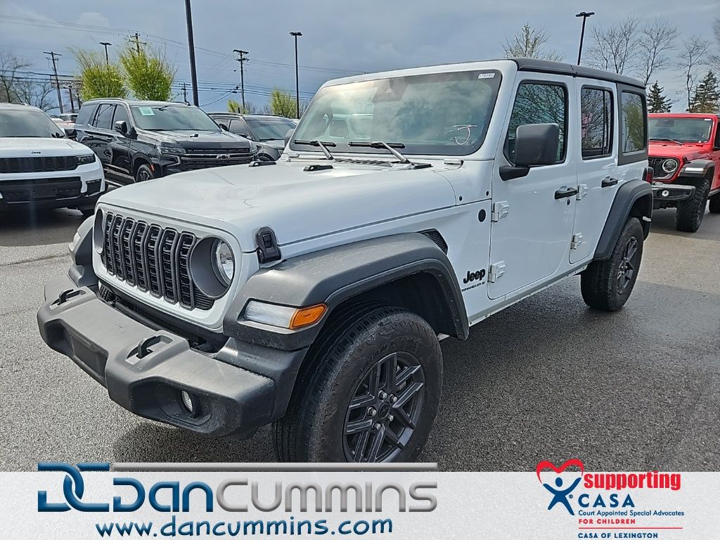 Bright White Clearcoat 2025 Jeep Wrangler Sport S 4-Door 4WD SUV / Crossover Four-Wheel Drive 8-Speed Automatic