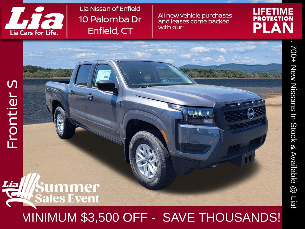 6 2026 Nissan Frontier S Crew Cab 4WD Pickup Truck Four-Wheel Drive 9-Speed Automatic Overdrive