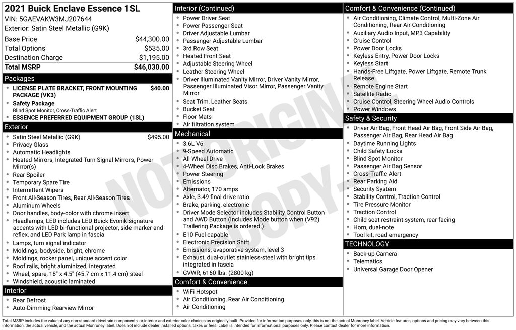 2021 Buick Enclave Essence AWD