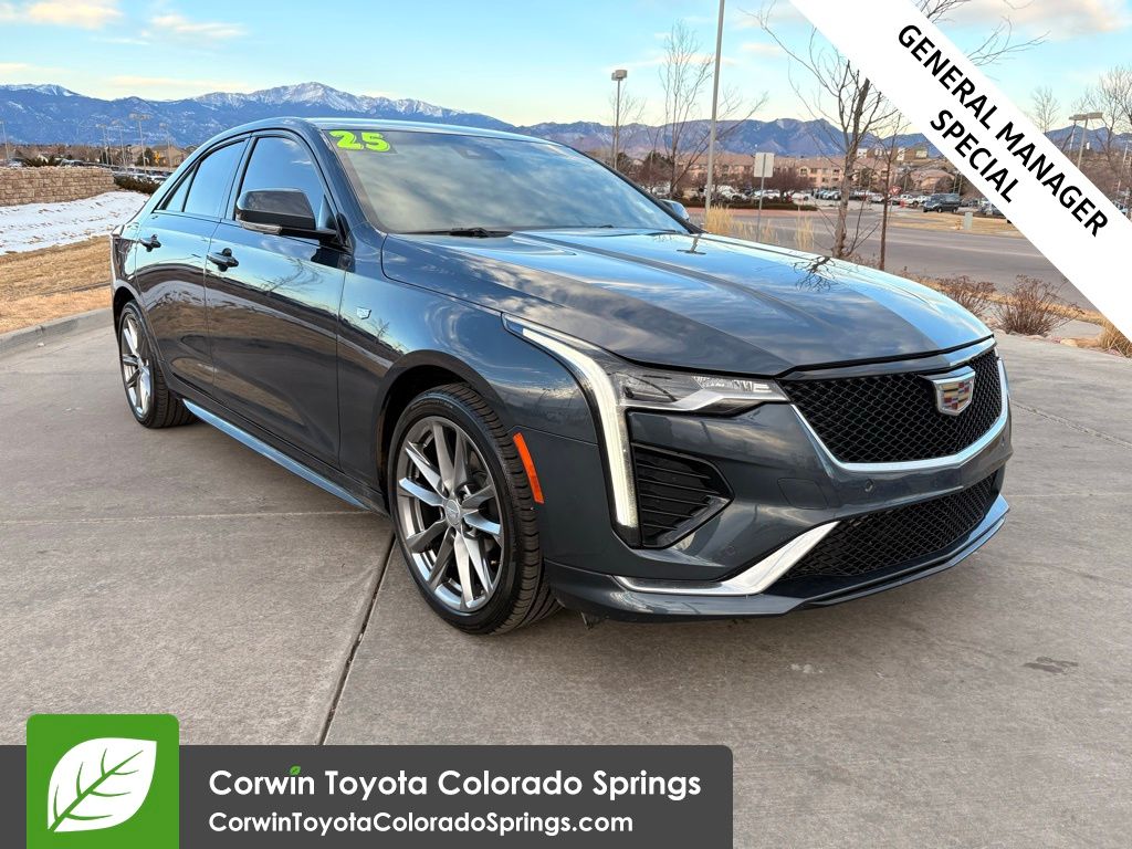 Deep Space Metallic 2025 Cadillac CT4 Sport RWD Sedan Rear-Wheel Drive 8-Speed Automatic