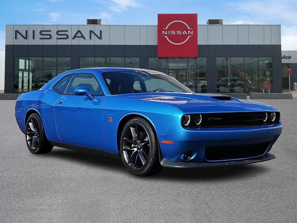 B5 Blue Pearlcoat 2019 Dodge Challenger R/T Scat Pack RWD Coupe Rear-Wheel Drive 6-Speed Manual