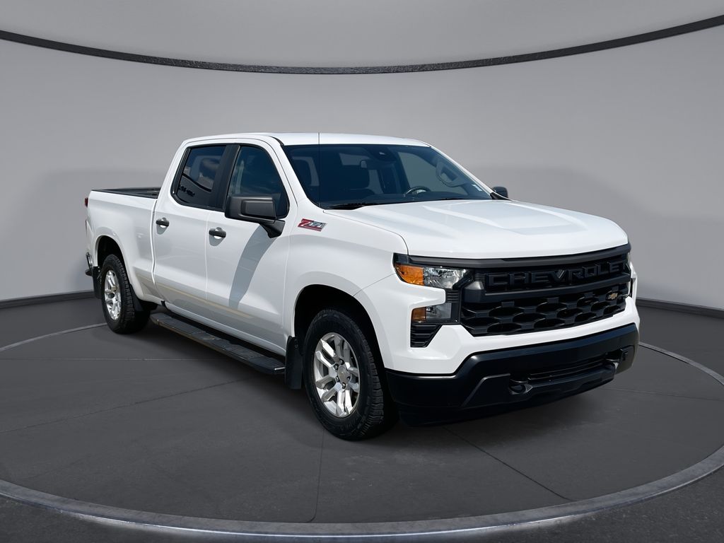 White 2023 Chevrolet Silverado 1500 Pickup Truck Four-Wheel Drive Automatic