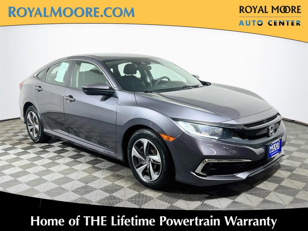 Gray (Modern Steel Metallic) 2020 Honda Civic Sedan Front-Wheel Drive Continuously Variable Transmission